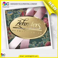 custom gold foil aluminum sticker label